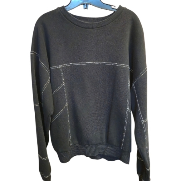 Topshop Other - Topshop Black Sweatshirt with White Stitching